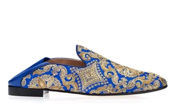  ışlemeli Tuval rahat ayakkabılar Nakış Çiçek erkek mokasen ayakkabıları Rhinestones Ile El Yapımı erkek Elbise Ayakkabı Erkek Balo Ayakkabı