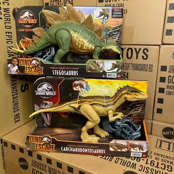  Jurassic Dinozorlar Dünya Cezaevi Kaçış Serisi Stegosaurus Carcharodon Dinozor Modeli Aksiyon Figürleri çocuk oyuncakları Çocuk Hediyeler