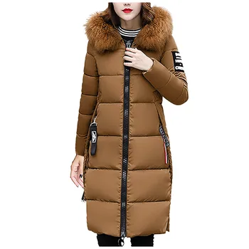  Kadın kış aşağı yastıklı ceket ince bel kemeri orta uzunlukta bel düz renk kapşonlu yaka yastıklı ceket