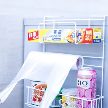  Katlanır Buzdolabı Depolama Çok Katmanlı Yan Duvar Tutucu mutfak düzenleyici buzdolabı rafı Buzdolabı Yan Raf Ev Asılı Kanca