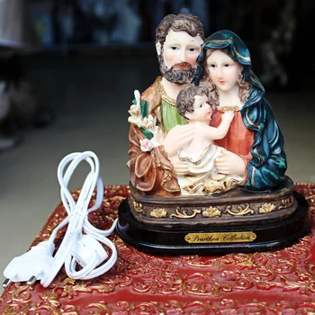 Katolik kutsal ışıkları heykeli reçine el sanatları kutsal ev gibi yaratıcı ev dekorasyon Hıristiyan süsler hıristiyan hediyeler