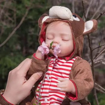  KEIUMI Sevimli Yeniden Doğmuş Bebek Kız Bebek Gerçek Gerçekten Silikon Vinil Boneca bebe Reborn DIY Oyuncaklar Çocuklar Için doğum günü hediyesi