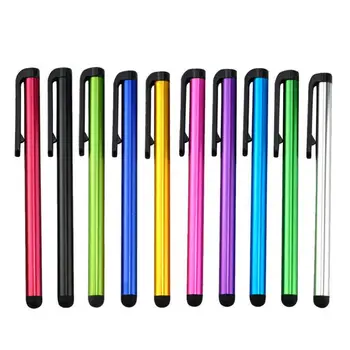  Klip tasarım evrensel yumuşak kafa telefon Tablet için dayanıklı Stylus kalem kapasitif kalem dokunmatik ekran kalemi