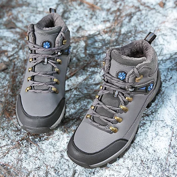 Kış Erkekler Trekking Botları yürüyüş ayakkabıları Büyük Boy 39-48 Dağ Tırmanışı Yürüyüş Sneakers Sıcak Çizmeler Açık Erkekler yürüyüş botları