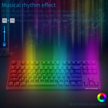  Mekanik Oyun Klavyesi Gateron Optik Anahtarı RGB Arkadan Aydınlatmalı Programlanabilir Özel Klavye Gateron Anahtarı 87 Tuşları