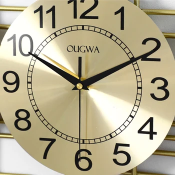  Minimalist Lüks Ferforje duvar saati Modern Benzersiz Gül Altın duvar saati Büyük Hassas Horloge Murale Ev Dekor AH50WC