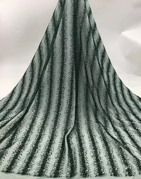  Moda Tasarım JRB-7.21032703 Nakış Örgü kumaş ile Küçük Boncuklar için Nijeryalı Fransız Dantel Kumaş Parti Elbise