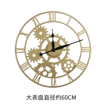  Modern Altın Duvar Saati Endüstriyel Tasarım Moda Basit duvar Saati Dilsiz Yaratıcı Metal Horloge Duvar Yemek Odası Dekor