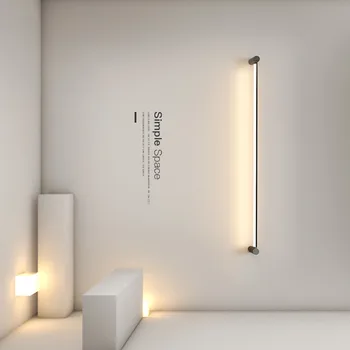  Modern alüminyum uzun duvar lambası döndürülebilir Led duvar ışık kapalı oturma odası restoran yatak odası başucu lambası merdiven ışıkları