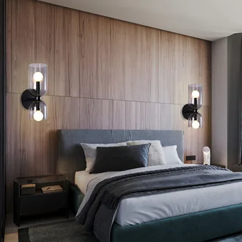  Modern vintage ışık gooseneck yatak duvar lambası kristal yatak odası ışık başucu yatak odası başucu koridor duvar lambası
