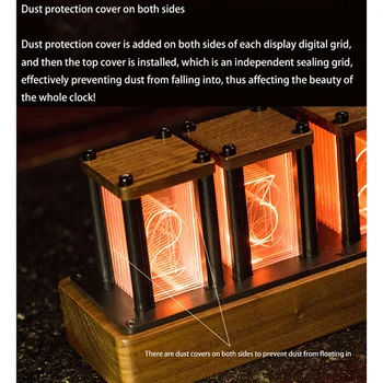  Monte Sözde Glow Tüp Nixie Saat RGB Kiti LED Masaüstü Yaratıcı Dekorasyon Dijital gece ışık Bar Atmosfer