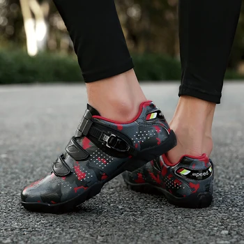  MTB Bisiklet Ayakkabı SPD Koç Boynuzu pedalı set Profesyonel Açık Atletik Yarış Bisikleti Ayakkabı öz-kilitleme Bisiklet Ayakkabı sneakers chauss