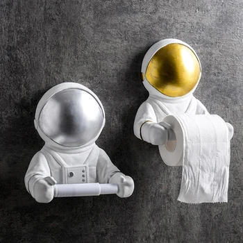  NEWYEARNEW 1 adet Astronot Doku Kutusu Tutucu Tuvalet Hediye Ev Dekorasyon