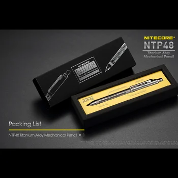  Nitecore NTP48 Titanyum Alaşımlı mekanik kurşun kalem Kendini savunma Hafif İçi Boş Tasarım Olağanüstü Kroki