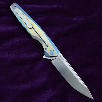  NKAIED NT01 katlanır bıçak S35VN blade titanyum alaşım / CF kolu açık kamp survival mutfak bıçak EDC bahçe aracı bıçak