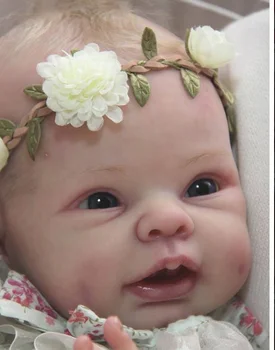  NPK yeniden doğmuş bebek Kitleri için 22 inç Yumuşak Vinil Yeniden Doğmuş Bebek Bebek Aksesuarları DIY oyuncak bebek parçaları boyasız boş bebek kiti
