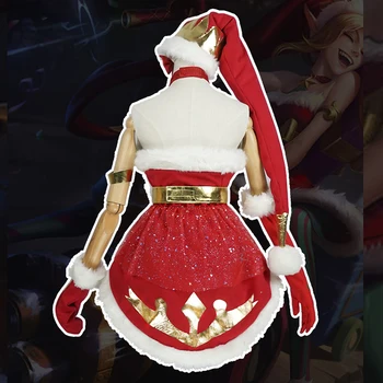  Oyun LOL Cosplay Kostümleri Noel Rascal Uğursuzluk Cosplay Kostüm Elbise Noel Takım Elbise Anime Kadın Cosplay Elbiseler Yüksek Kalite