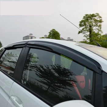  Peugeot 408 için 2019 Pencere Visor Vent Shades Güneş Yağmur Deflektör Guard Peugeot 408 Için Oto Aksesuarları 4 adet / takım