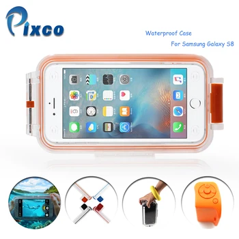  Pixco 30 M Sualtı Dalış Su Geçirmez Kılıf İPHONE X 8 7 PLUE Yüzme Kapak, Bluetooth Uzaktan Kumanda Kavrama, fotoğraf acce