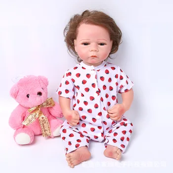  Reborn Bebekler Kız 48 cm Gerçekçi Sevimli Oyuncaklar Uzun Saç Yenidoğan Bebe Bebek Çocuklar İçin doğum günü hediyesi Çocuklar İçin Doğum Günü Noel