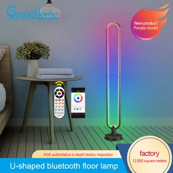  Renkli LED köşe zemin lambası Bluetooth Uzaktan Kumanda RGB Köşe ayakta ışık oturma Odası yatak odası ıçin modern ev dekorasyonu