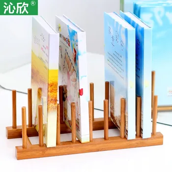  Satın beş göndermek bir bambu ahşap yaratıcı moda basit küçük kitaplık kitaplık masa üstleri Standları Ucuz