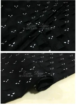  Siyah boyalı jakarlı kumaş moda jakarlı brokar kumaş gevrek ceket jakarlı polyester kumaş toptan kumaş