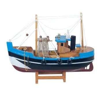  SİGRİS balıkçı teknesi tarafından mavi tonları hediye araçlar koleksiyonu denizci ve denizcilik 18 * 7 * 23 cm