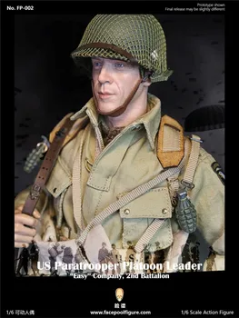  Stokta Facepoolfigure FP002B 1/6 İKINCI dünya savaşı ABD Paraşütçü Müfreze Lideri Özel Sürüm Asker Action Figure Modeli Koleksiyonu için