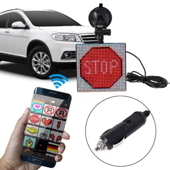  Tam renkli kablosuz bluetooth App kontrolü araba LED Ekran Kaydırma LED işareti, Sürüş talimatı, Resim GIF ışığı