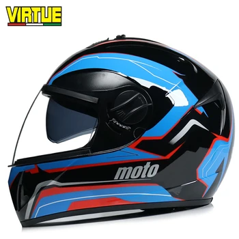 Tam Yüz Kask Kafatası Desen Motosiklet Kask Emniyet lens ile yarış moto kask kasko capacete