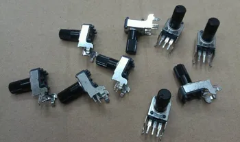  Tayvan R09 RK09 B20K potansiyometre uzun pin braketi ile mil uzunluğu 13MM amplifikatör 3 pin potansiyometre anahtarı