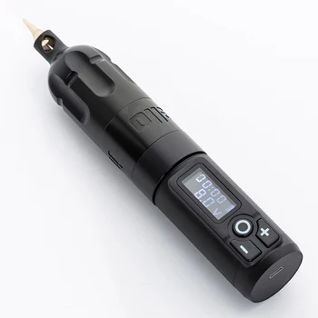  Taşınabilir Güç Paketi ile kablosuz Dövme Makinesi Kalem Pil 1800 mAh Dijital LED Ekran Dövme Makinesi Vücut Sanatı