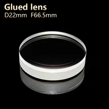  Tutkal lensler mikroskop mercek teleskop akromatik DIY fotoğraf aglütinasyon sahne ışıkları D22mm F66. 5mm