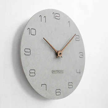  Yaratıcı duvar saati Vintage Basit Sessiz Ahşap Saat Mekanizması Çocuklar İçin Basit Reloj Decorativo duvar saati Ev AA60WC
