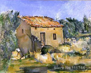  Yağlıboya Manzara Terk Edilmiş Ev yakın Aix en Provence Paul Cezanne sanat satılık El boyalı Yüksek kalite
