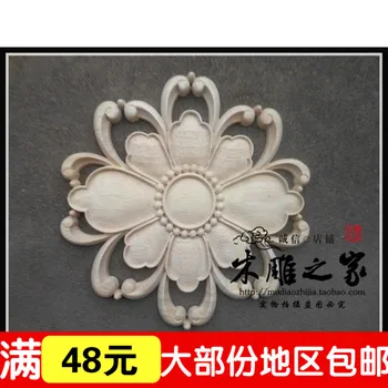  Yeni Dongyang woodcarving çiçek aplike Avrupa duvar çiçek oyma kapı çiçekler yatak çiçek wallflower mobilya