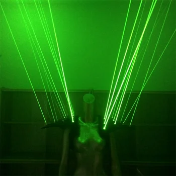  Yeni geldi Yeşil Lazer Robot Takım Elbise, Light Up Yelek, aydınlık Yelek İle 20 adet 532nm Yeşil Lazerler Kostüm Lazer Gösterisi İçin Parti