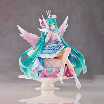  Yeni nokta Manevi Vocaloid Hatsune Miku 22 cm Anime Figürü Doğum Günü 2020 Kek tatlı melek Modeli Süsler heykeli çocuk oyuncağı hediye