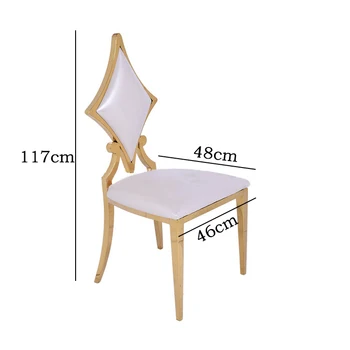  Yeni yaratıcı modern stil PU deri metal yemek sandalyesi arkalığı ile narin dayanıklı yendi kaliteli dışkı için en iyi hizmeti