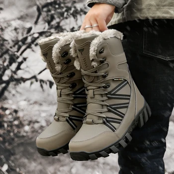  Yeni yürüyüş ayakkabıları Kış Erkek Botları Açık Su Geçirmez yürüyüş botları Erkekler Woodland Hhunting Ayakkabı Yüksek Kaliteli Yürüyüş spor ayakkabı