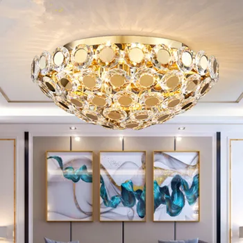  Yuvarlak Lüks Kristal Avize Yaratıcı Tasarım Aydınlatma glamorous Asılı Lamba Oturma Odası Yatak Odası modern odası İçin