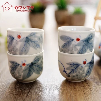  Yüksek Kaliteli Japon Tarzı Çay Seti 1 Porselen Çay Seti su ısıtıcısı + 4 Bardak Üzüm Erik Çiçeği Baskılı Arkadaş İçin Hediyeler Handpainted