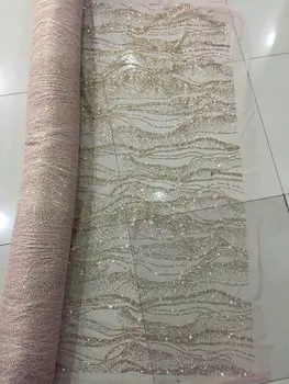  Z-han3147 fransız dantel net mesh seksi glitter sparkle shining güç kumaş için parti elbise