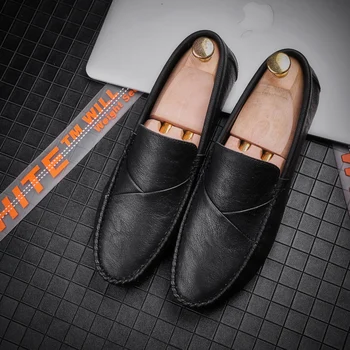  Zapatos De Hombre Erkekler Hakiki deri Ayakkabı Moccasins Loafer'lar Moda Klasik Mans 2020 Bahar Ayakkabı Ayakkabı Resmi Elbise Ayakkabı