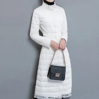 Zarif Kış Pamuk Ceket Kadınlar 2020 Yeni Ofis Bayan Ince Sıcak Palto Kadın Streetwear Uzun Kollu Moda Dış Giyim