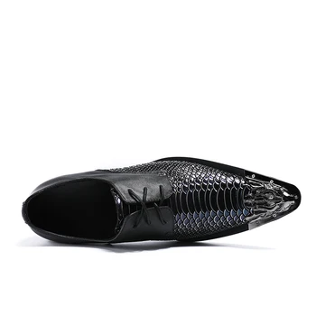  Zobairou kırmızı siyah python cilt hakiki deri oxford ayakkabı erkekler ıçin sapato masculino tasarımcı klasik resmi ayakkabı brogues
