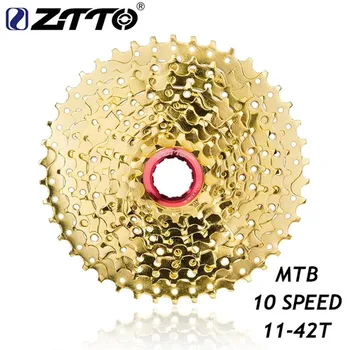  ZTTO 11-42 t 10 hız yüksek oranı MTB dağ bisikleti altın kaset pinyonlar için parçaları m6000 m610 m675 m780 K7