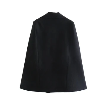  ZXQJ Kadınlar Turn Down Yaka Blazer 2021 Sonbahar Moda Ofis Bayanlar Tek Düğme Palto Zarif Kadın Katı Siyah Resmi Giyim