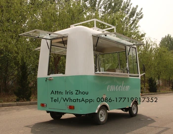 Çekilebilir Kahve Tedarik Mobil Fast Food kamyonu, Satılık Mobil Gıda Sepeti Sokak Elektrikli Gıda Kamyonu
